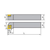 CC** Holder (External) S- Clamping SCLCR/L Kr: 95° 0808D06 1010E06 1212F09 1616H09/12 2020K09/12 - Makotools Industrial Supply Tools for Metal Cutting